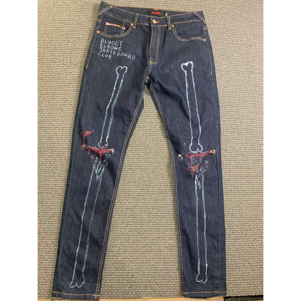 FUBU Men's Jeans 32x32 30th ANNIVERSARY COLLECTOR'S EDITION  Custom Denim Blue